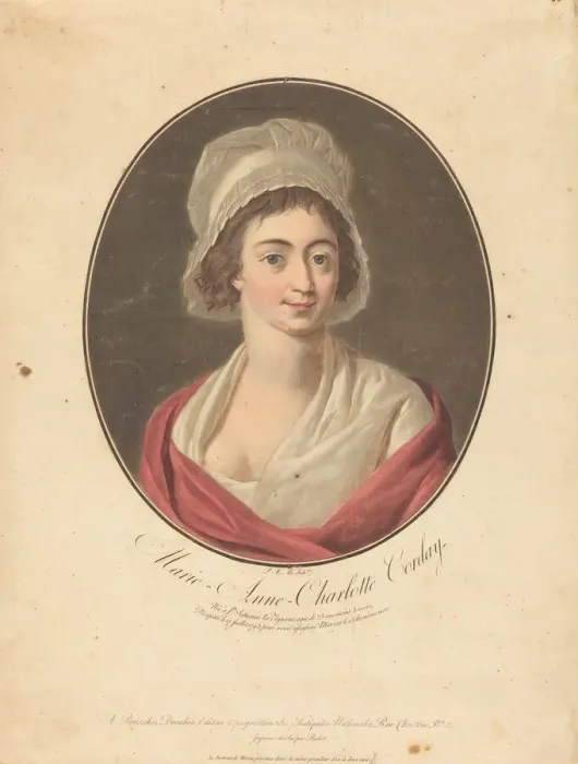 Framed Print : Charlotte Corday. Creator: Pierre Michel Alix Framed Print : Charlotte Corday. Creator: Pierre Michel Alix