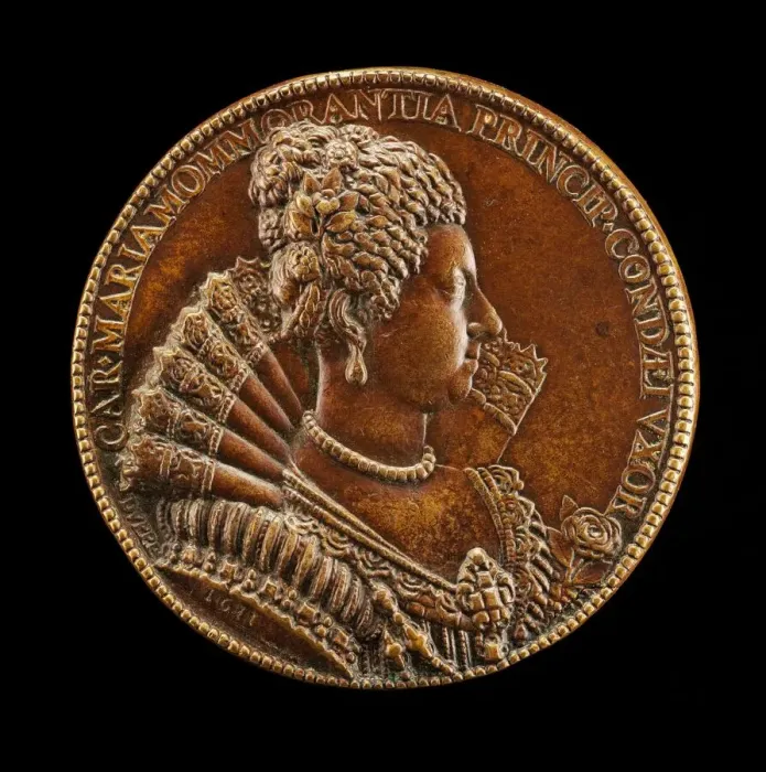 Framed Print : Charlotte-Marie de Montmorency, 1594-1650, Wife of Henri de Bourbon 1609 [reverse], 1611