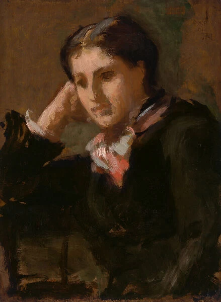 Charlotte Perkins Stetson Gilman, before 1880. Creator: Ellen Day Hale
