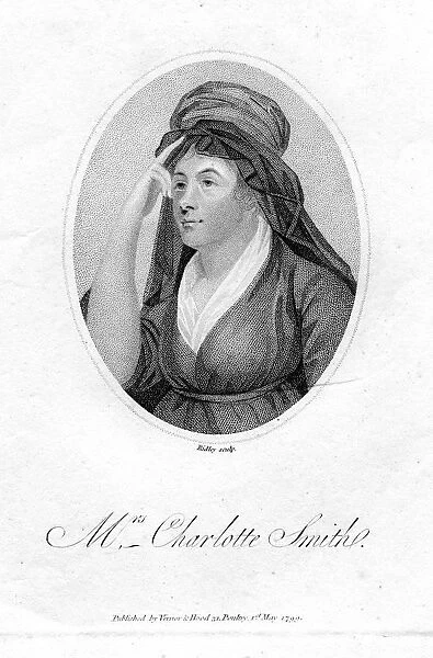 Charlotte Turner Smith (1749-1806), English poet and novelist, 19th century. Artist: Ridley