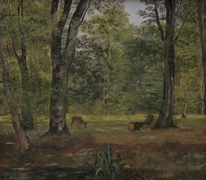 Framed Print : Charlottenlund Wood, North of Copenhagen, 1837. Creator: Lorenz Frolich Framed Print : Charlottenlund Wood, North of Copenhagen, 1837. Creator: Lorenz Frolich