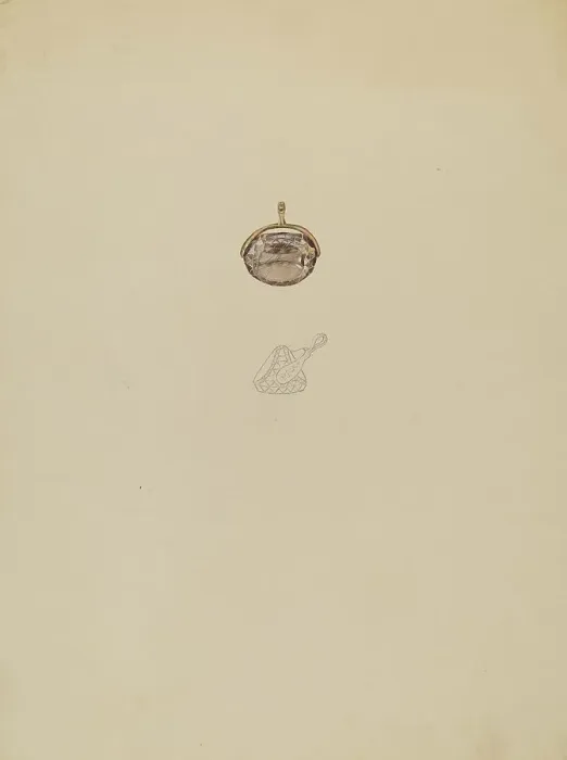 Framed Print : Charm for Watch Chain, c. 1936. Creator: Doris Beer Framed Print : Charm for Watch Chain, c. 1936. Creator: Doris Beer