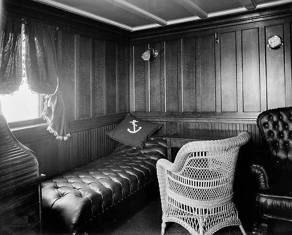 Chart room, S.S. J.H. Sheadle, between 1906 and 1910. Creator: Unknown