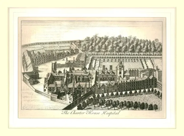 Framed Print : The Charter House Hospital, c1750. Creator: William Henry Toms Framed Print : The Charter House Hospital, c1750. Creator: William Henry Toms
