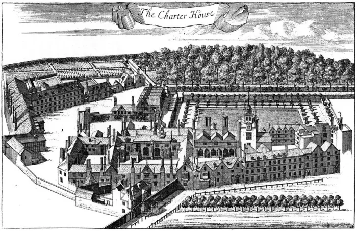 Framed Print : The Charter House Hospital, London, 1775, (1893) Framed Print : The Charter House Hospital, London, 1775, (1893)