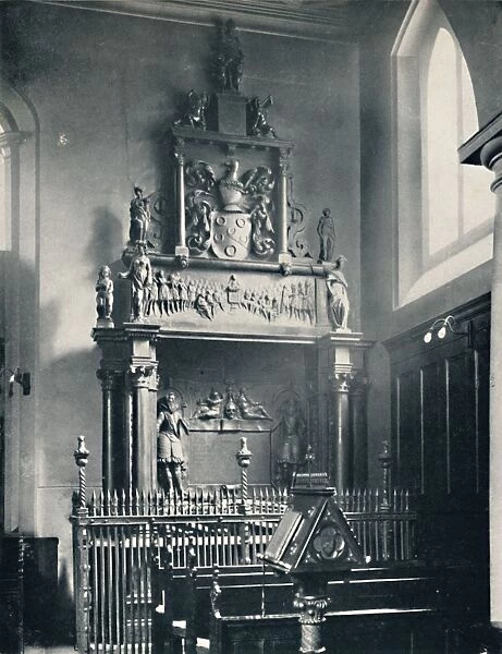 Charterhouse. Thomas Suttons Monument in the Chapel, 1925