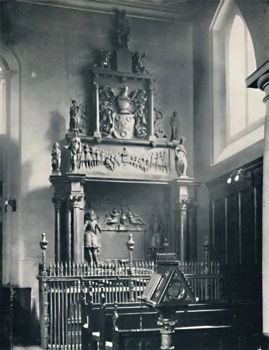 Framed Print : Charterhouse. Thomas Suttons Monument in the Chapel, 1925 Framed Print : Charterhouse. Thomas Suttons Monument in the Chapel, 1925