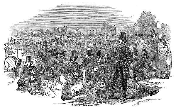 Chartist Agitation, the Police Force on Bonners Fields, 1848, (1900)