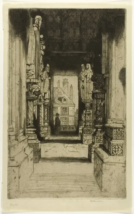 Framed Print : Chartres, 1902. Creator: David Young Cameron Framed Print : Chartres, 1902. Creator: David Young Cameron