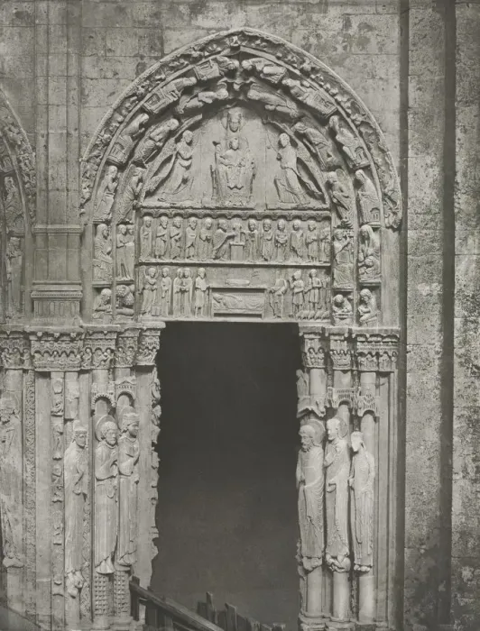 Framed Print : Chartres Cathedral: Right Door of the Royal Portal with Our Lady of Chartres, 1857 Framed Print : Chartres Cathedral: Right Door of the Royal Portal with Our Lady of Chartres, 1857