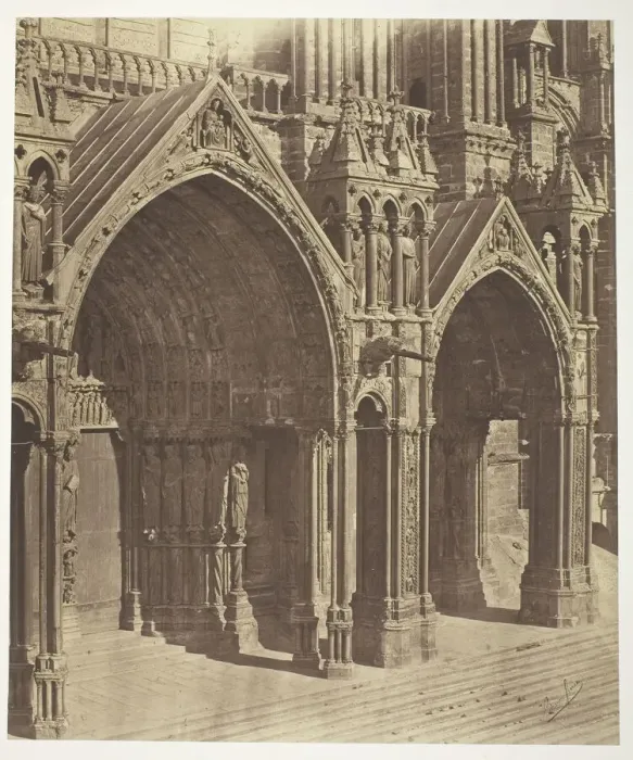 Framed Print : Chartres Cathedral, South Transept, Central and Side Portals, 1854 / 57 Framed Print : Chartres Cathedral, South Transept, Central and Side Portals, 1854 / 57