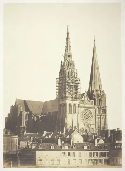 Framed Print : Chartres Cathedral, West Facade, 1854, printed 1854. Creators: Bisson Freres Framed Print : Chartres Cathedral, West Facade, 1854, printed 1854. Creators: Bisson Freres
