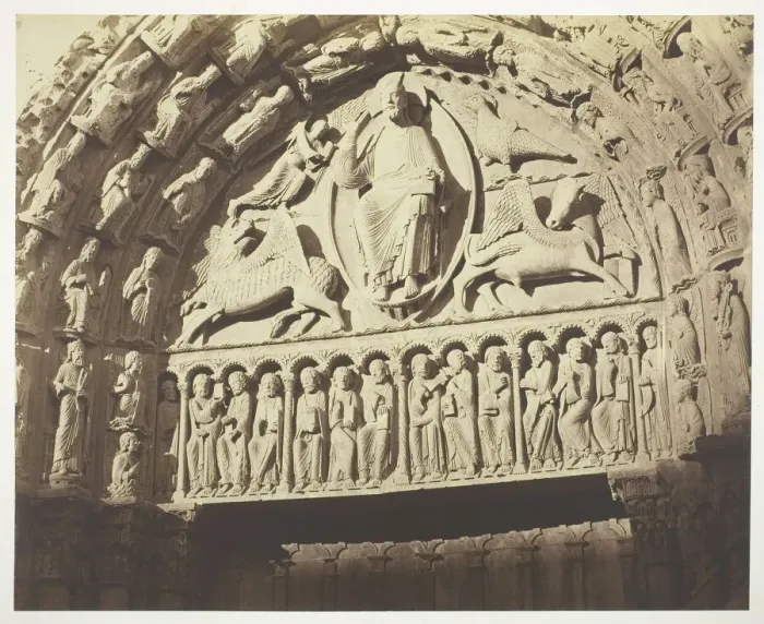 Framed Print : Chartres Cathedral West Facade; Royal Portal, Central Bay, 1854 / 63 Framed Print : Chartres Cathedral West Facade; Royal Portal, Central Bay, 1854 / 63