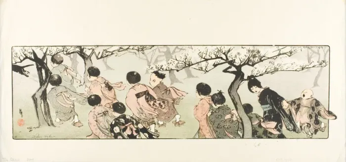 Framed Print : The Chase, 1903. Creator: Helen Hyde Framed Print : The Chase, 1903. Creator: Helen Hyde