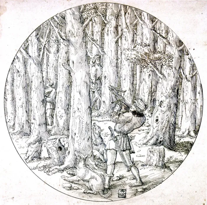 Framed Print : The Chase, c1513-1553. Artist: Augustin Hirschvogel Framed Print : The Chase, c1513-1553. Artist: Augustin Hirschvogel