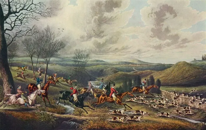 Framed Print : Chase of the Roebuck: Full Cry, c1800, (1922). Artists: Henry Thomas Alken, Richard Reeve Framed Print : Chase of the Roebuck: Full Cry, c1800, (1922). Artists: Henry Thomas Alken, Richard Reeve