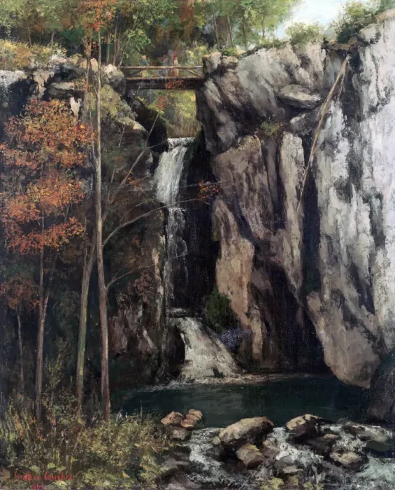 Framed Print : The Chasm at Conches, 1864. Artist: Gustave Courbet Framed Print : The Chasm at Conches, 1864. Artist: Gustave Courbet