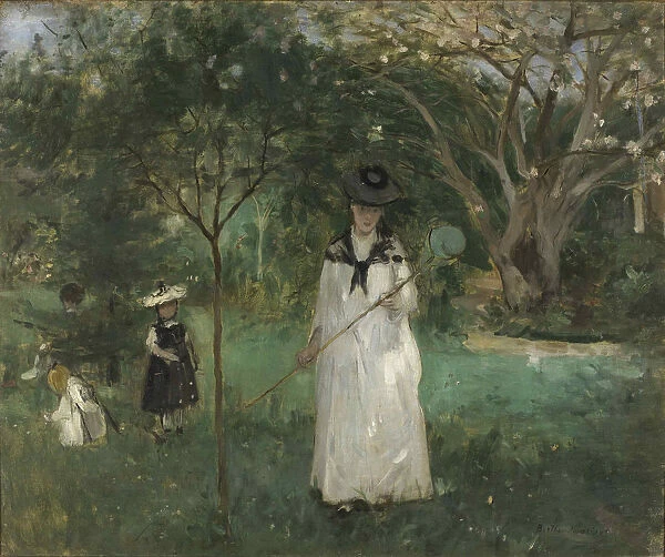 Chasse aux papillons (The Butterfly Hunt), 1874. Creator: Morisot, Berthe (1841-1895)