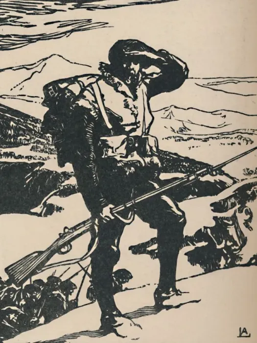 Framed Print : Chasseur Alpin Regardant La Plaine Du Rhin, 1919. Artist: Auguste Lepere Framed Print : Chasseur Alpin Regardant La Plaine Du Rhin, 1919. Artist: Auguste Lepere