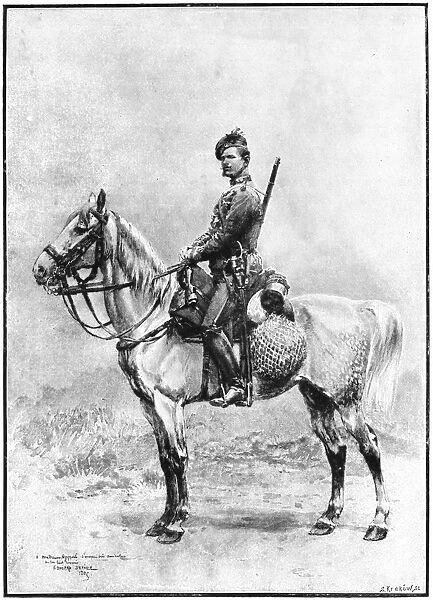 A chasseur of the guard, Russia, 1892. Artist: Jean Baptiste Edouard Detaille