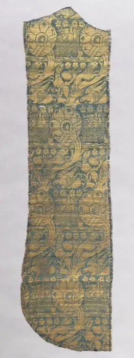 Framed Print : Chasuble Fragment with Realistic Animals, c. 1420. Creator: Unknown