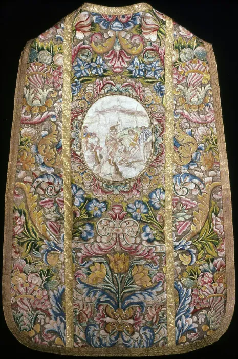 Framed Print : Chasuble with Medallion Depicting John the Baptist, Italy, 1575 / 1625. Creator: Unknown Framed Print : Chasuble with Medallion Depicting John the Baptist, Italy, 1575 / 1625. Creator: Unknown