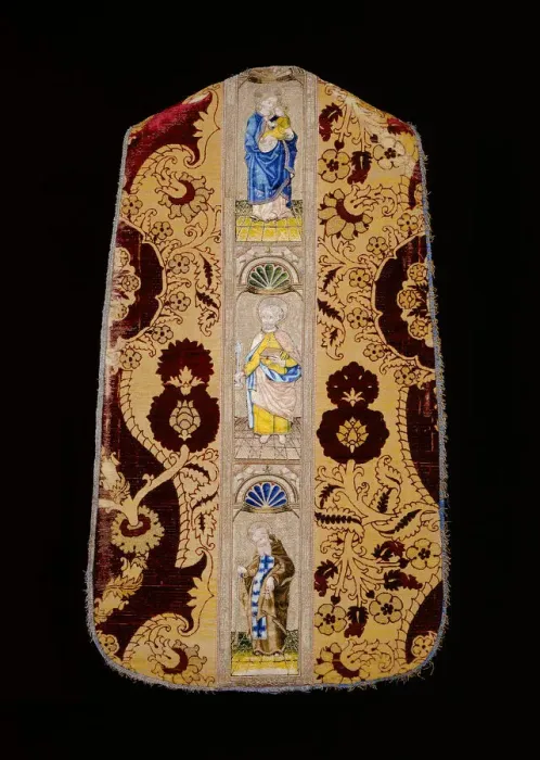 Framed Print : Chasuble with Orphrey Band, Spain, Chasuble: Late 15th cent; Band Framed Print : Chasuble with Orphrey Band, Spain, Chasuble: Late 15th cent; Band