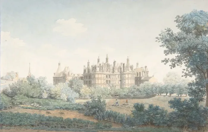 Framed Print : The Chateau of Chambord Seen from the Southwest, 18th century