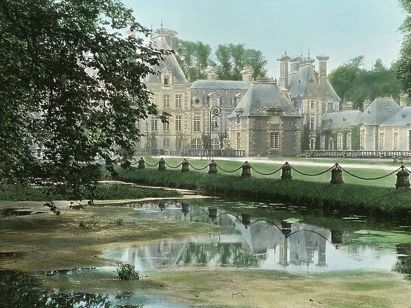 Chateau of Courances, Courances, Seine et Marne, France, 1925. Creator: Frances Benjamin Johnston