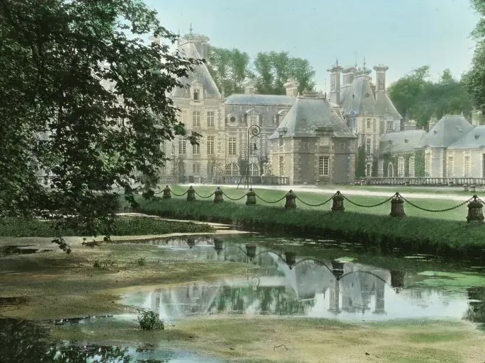 Framed Print : Chateau of Courances, Courances, Seine et Marne, France, 1925. Creator: Frances Benjamin Johnston Framed Print : Chateau of Courances, Courances, Seine et Marne, France, 1925. Creator: Frances Benjamin Johnston