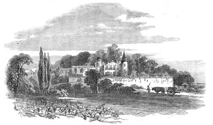 Framed Print : The Chateau Lafitte, Medoc, near Bordeaux, 1854. Creator: Edmund Evans Framed Print : The Chateau Lafitte, Medoc, near Bordeaux, 1854. Creator: Edmund Evans