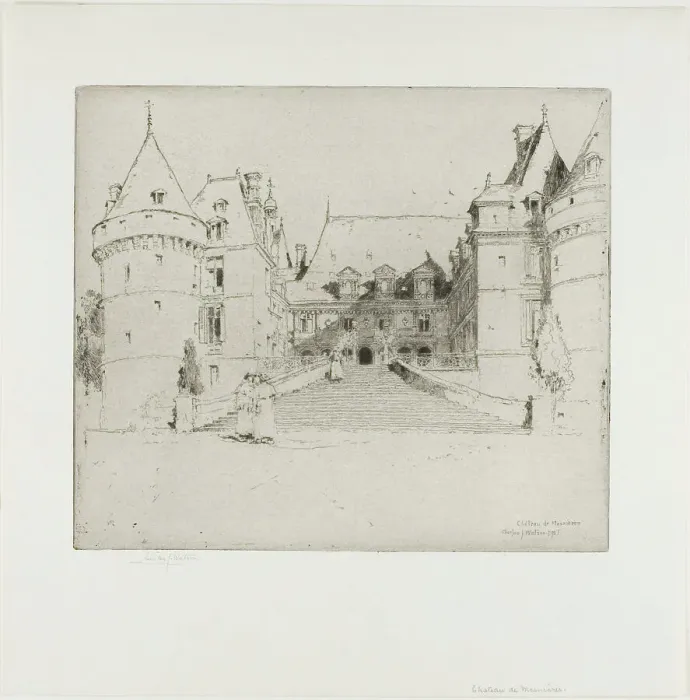 Framed Print : Château de Meanieres, 1905. Creator: Charles John Watson Framed Print : Château de Meanieres, 1905. Creator: Charles John Watson