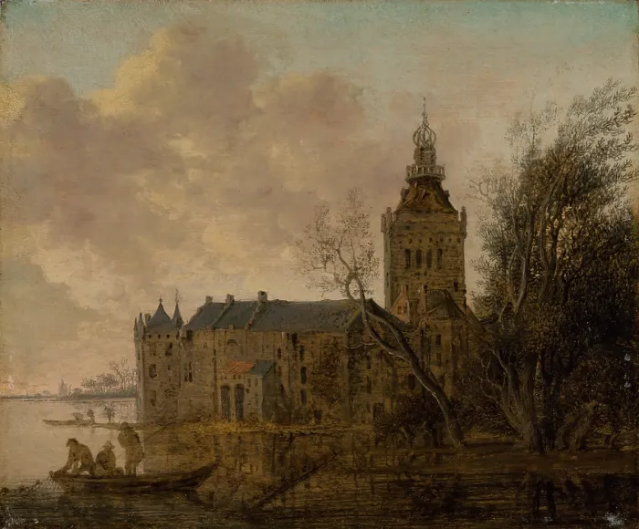 Framed Print : Chateau Montfoort, 1653. Creator: Anthonie Jansz van der Croos Framed Print : Chateau Montfoort, 1653. Creator: Anthonie Jansz van der Croos