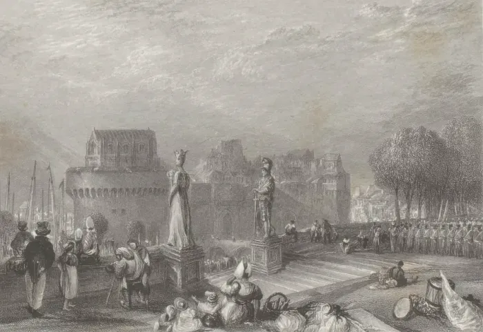 Framed Print : Chateau de Nantes, 1833. Creators: JMW Turner, William Miller Framed Print : Chateau de Nantes, 1833. Creators: JMW Turner, William Miller