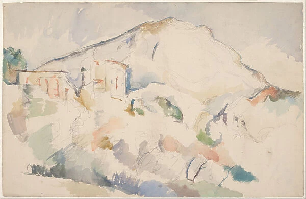 Chateau Noir and Mont Sainte-Victoire, ca 1890-1895. Artist: Cezanne, Paul (1839-1906)