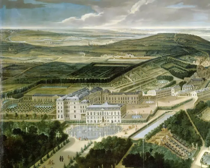 Framed Print : Chateau de Saint-Cloud. Artist: Allegrain, Etienne (1653-1736) Framed Print : Chateau de Saint-Cloud. Artist: Allegrain, Etienne (1653-1736)