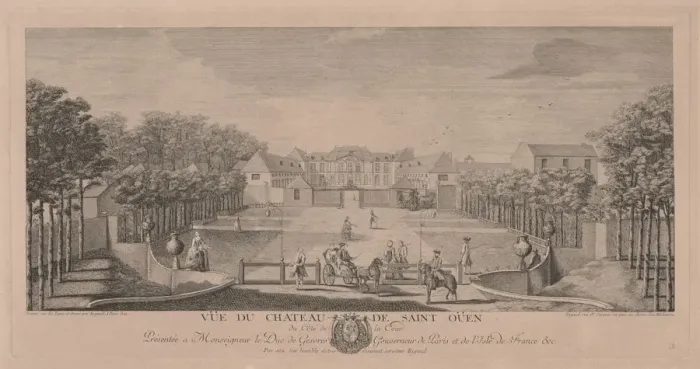 Framed Print : Chateau Saint Ouen from the Court. Creator: Jacques Rigaud (French, 1681-1754) Framed Print : Chateau Saint Ouen from the Court. Creator: Jacques Rigaud (French, 1681-1754)