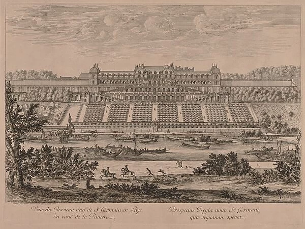 Chateau of St. Germain en Laye from the River. Creator: Jacques Rigaud (French, 1681-1754)