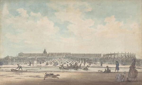 The Chateau de Versailles Seen from the Gardens, 1779