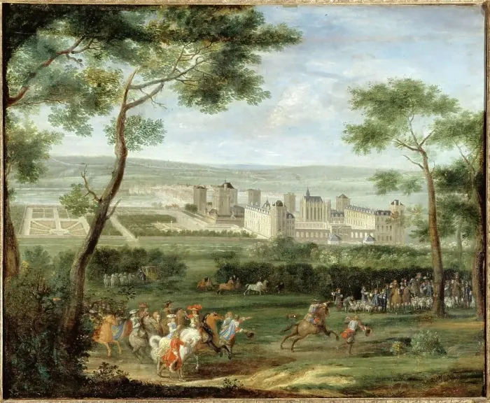 Framed Print : Chateau de Vincennes, around 1660, seen from the south, with pavilions... Creator: Adam Frans van der Meulen Framed Print : Chateau de Vincennes, around 1660, seen from the south, with pavilions... Creator: Adam Frans van der Meulen