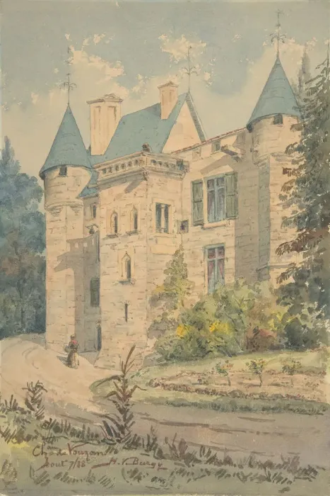 Framed Print : Chateau de Vouzan, 1888. Creator: Henry Victor Burgy Framed Print : Chateau de Vouzan, 1888. Creator: Henry Victor Burgy