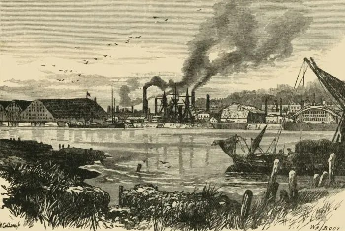Framed Print : Chatham Dockyard, 1898. Creator: Unknown Framed Print : Chatham Dockyard, 1898. Creator: Unknown