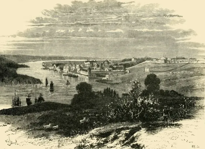 Framed Print : Chatham in the Seenteenth Century, (1890). Creator: Unknown Framed Print : Chatham in the Seenteenth Century, (1890). Creator: Unknown