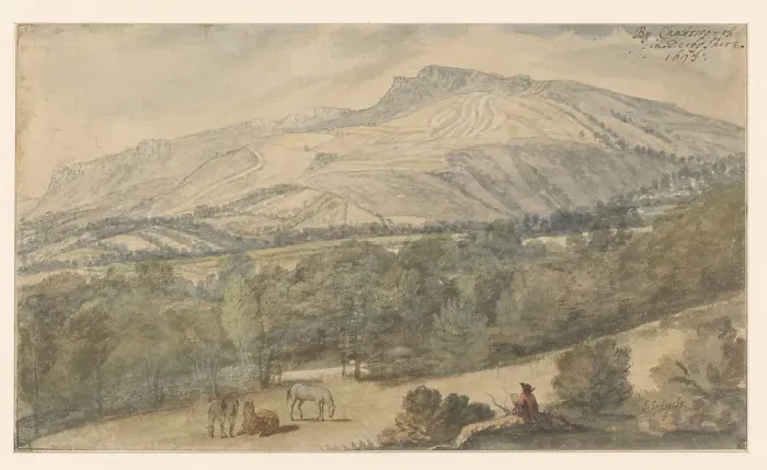Framed Print : By Chatsworth in Derbyshire, 1694. Creator: Jan Siberechts Framed Print : By Chatsworth in Derbyshire, 1694. Creator: Jan Siberechts