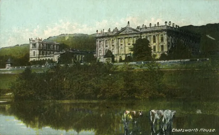 Framed Print : Chatsworth House, late 19th-early 20th century. Creator: Unknown Framed Print : Chatsworth House, late 19th-early 20th century. Creator: Unknown
