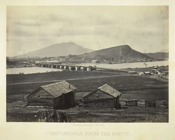 Framed Print : Chattanooga from the North, 1864. Creator: George N. Barnard Framed Print : Chattanooga from the North, 1864. Creator: George N. Barnard