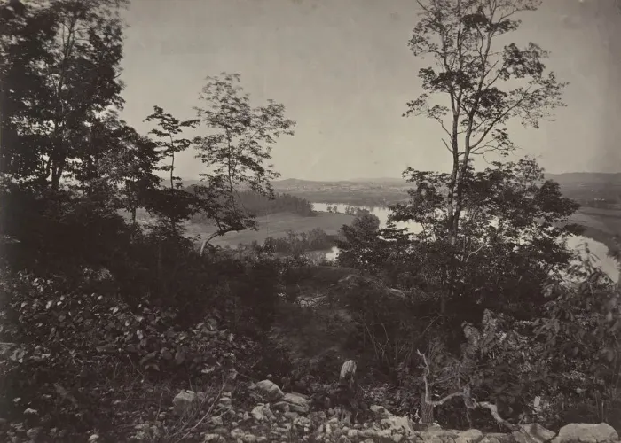 Framed Print : Chattanooga Valley from Lookout Mountain, 1860s. Creator: George N. Barnard Framed Print : Chattanooga Valley from Lookout Mountain, 1860s. Creator: George N. Barnard