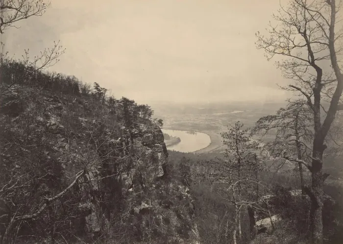 Framed Print : Chattanooga Valley from Lookout Mountain No. 2, 1860s. Creator: George N. Barnard Framed Print : Chattanooga Valley from Lookout Mountain No. 2, 1860s. Creator: George N. Barnard