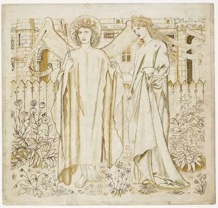 Framed Print : Chaucer's Legend of Good Women - Amor and Alcestis, 1864. Creator: Sir Edward Coley Burne-Jones Framed Print : Chaucer's Legend of Good Women - Amor and Alcestis, 1864. Creator: Sir Edward Coley Burne-Jones