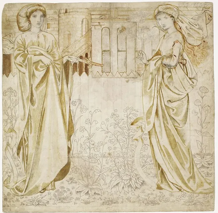 Framed Print : Chaucer's Legend of Good Women - Phyllis And Hypermnestra, 1864. Creator: Sir Edward Coley Burne-Jones Framed Print : Chaucer's Legend of Good Women - Phyllis And Hypermnestra, 1864. Creator: Sir Edward Coley Burne-Jones
